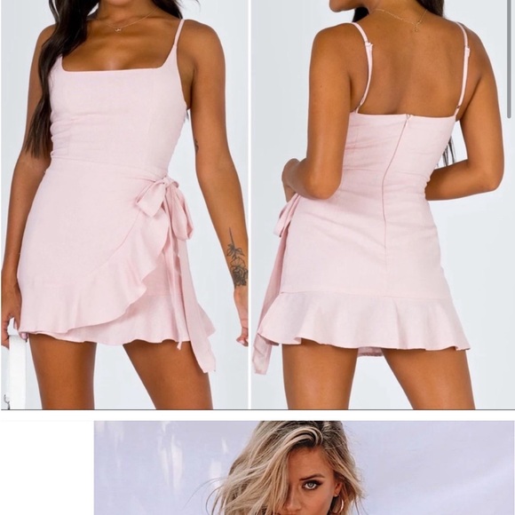 Princess Polly Pink side tie dress - Picture 2 of 4